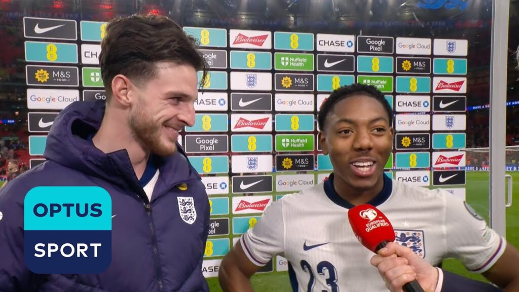 'I'm lost for words!' 😍 Myles Lewis-Skelly's incredible debut. Declan Rice's wholesome words