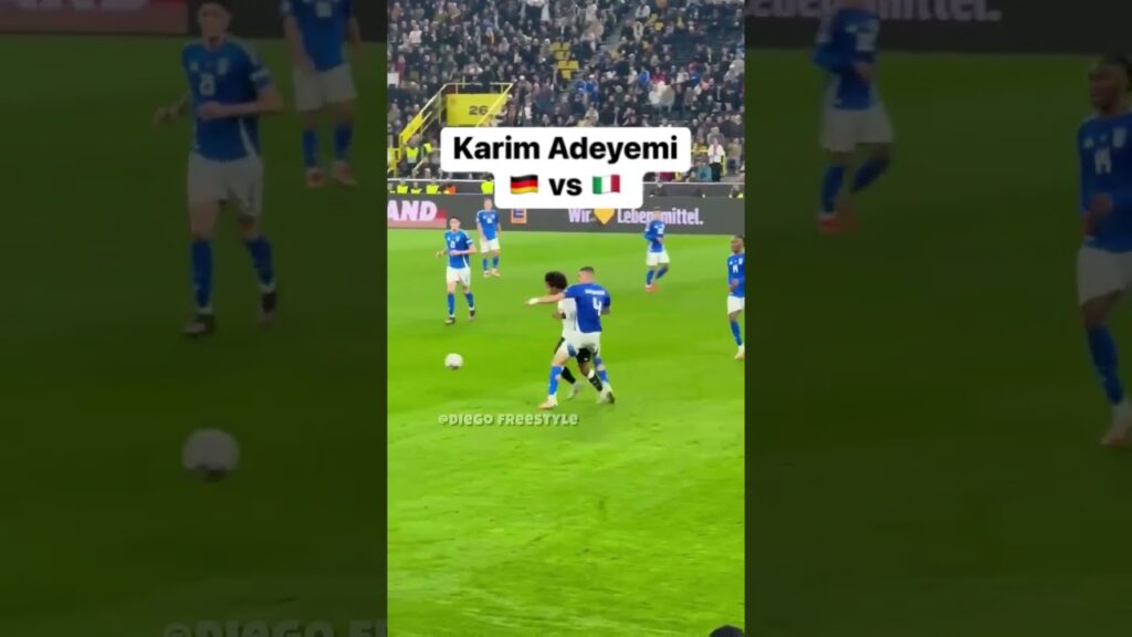 Karim Adeyemi vs Italia ☠️🤯 #adeyemi #germany #italia #dribles #dribble #skills #magic #crazy #fyp