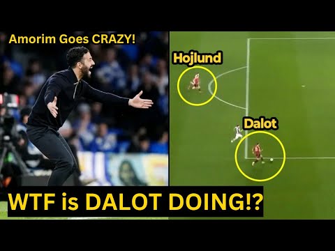 Amorim FURIOUS REACTION when Dalot Refused to pass to Hojlund, But look his Reaction to Zirkzee Goal