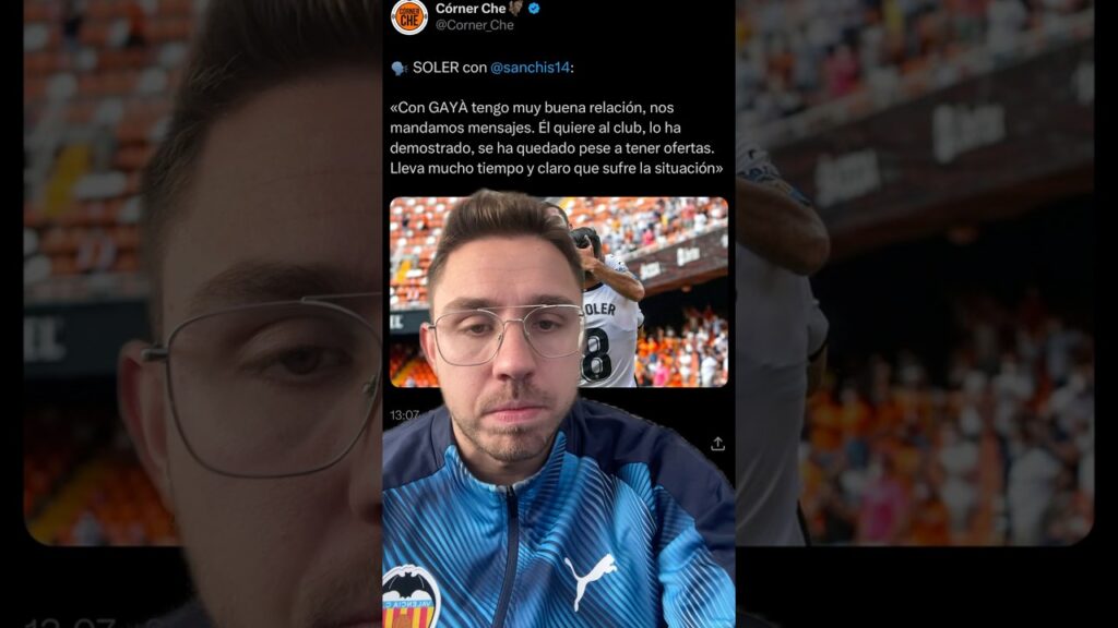 CARLOS SOLER HABLA DE GAYÀ ⚽️|#futbol #valenciacf #realmadrid #fcbarcelona #futbolshorts