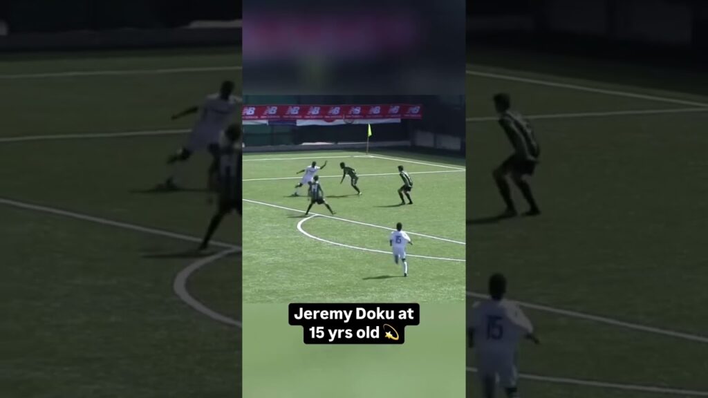 Jeremy Doku was amazing at 15 years old #doku #football #mancity #dribbling #ronaldo #messi
