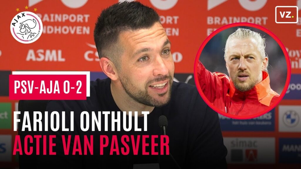 Farioli onthult bijzondere actie van geblesseerde Pasveer in kleedkamer  • PSV - Ajax 0-2
