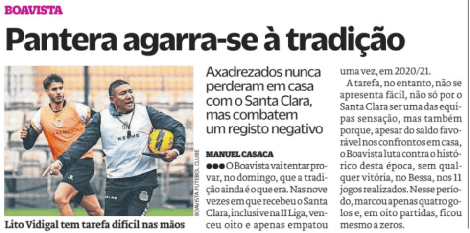 Boavista na imprensa desportiva - 27/02/2025