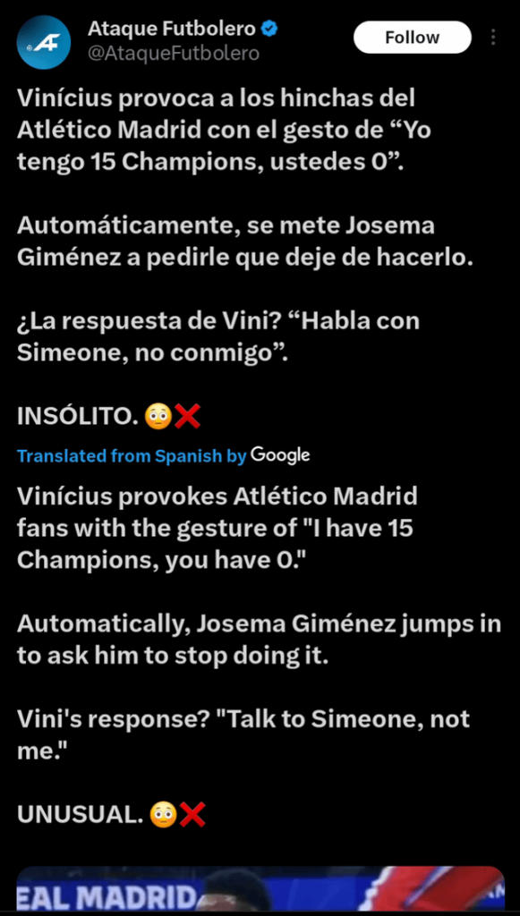When vinicius responds to people who wish him death and are racially abusing him VS when dybala when he is doing banter..