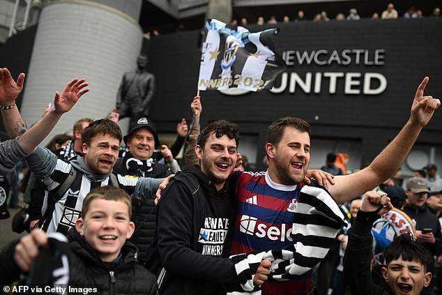 Thousands flocked to St James' Park to watch the bus parade leave the stadium