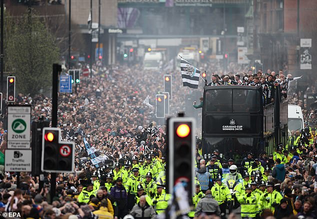 Hundreds of thousands of Geordies poured out on to the street to celebrate their first silverware in decades