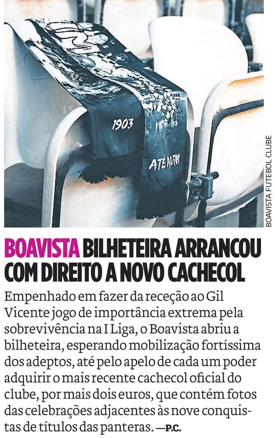 Boavista na imprensa desportiva - 27/03/2025