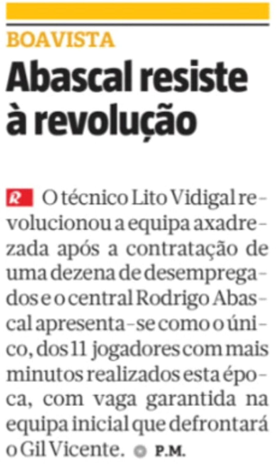 Boavista na imprensa desportiva - 26/03/2025