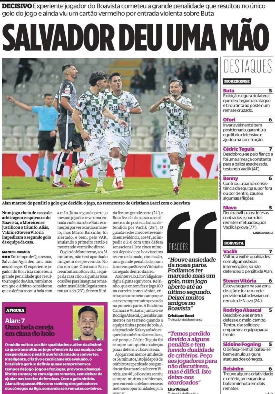 Boavista na imprensa desportiva - 17/03/2025