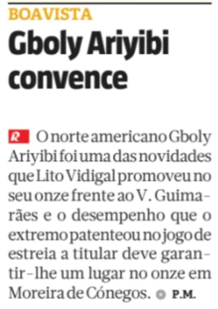 Boavista na imprensa desportiva - 12/03/2025