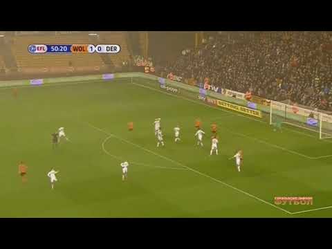 Ruben Neves scored goal of the season contender amazing unbelievable goal. Wolves 2-0 Derby