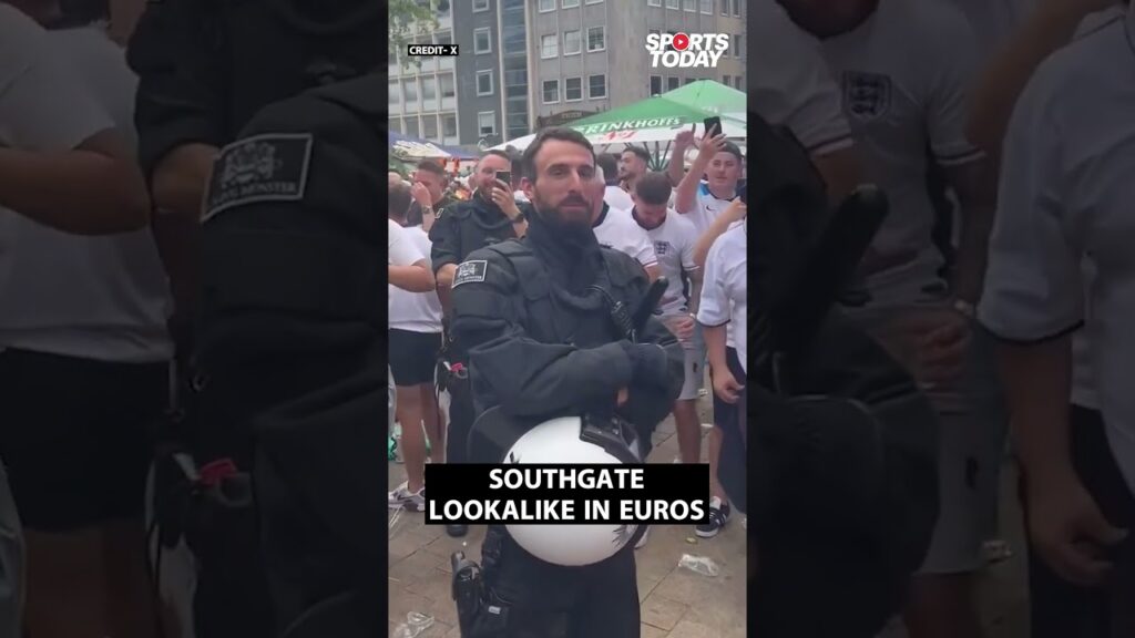 Man resembling England coach Gareth Southgate surrounded by English fans in Euros 2024| Sports Today