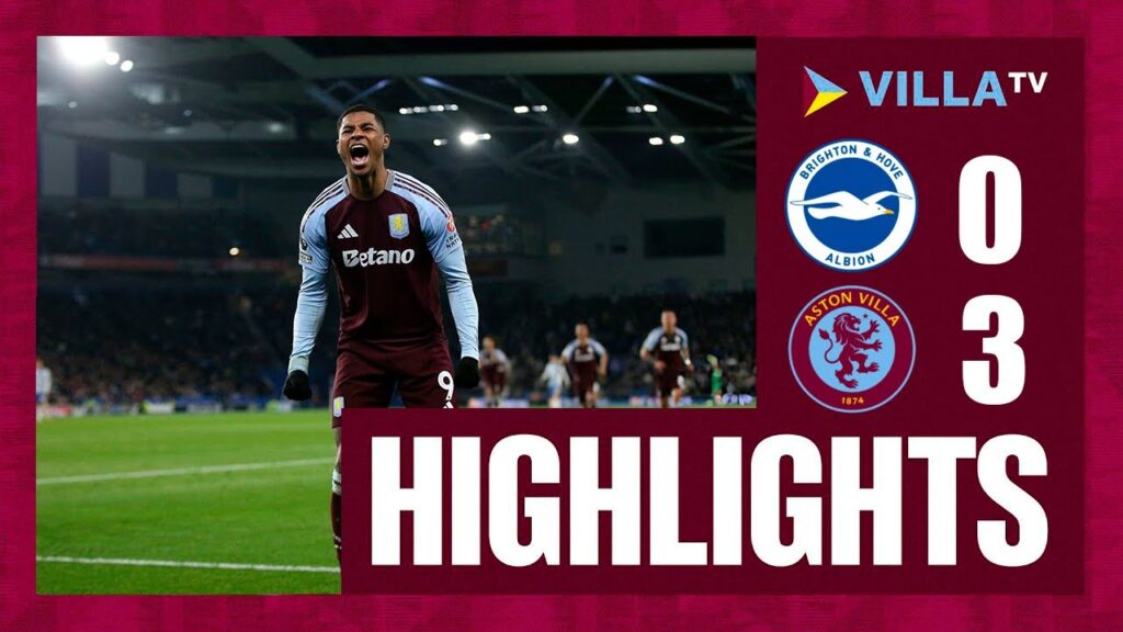 Marcus Rashford Goal | Brighton vs Aston Villa 0-3 Highlights | Premier League 2024/25