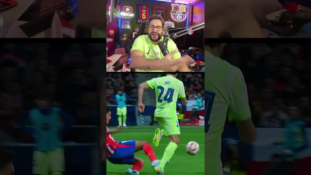 Entrada bestial a Eric García #Barça #futbol #viral #roja #mancuer #shorts