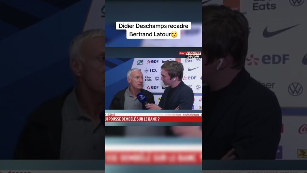 Didier Deschamps recadre Bertrand Latour 😂👌 #shortvideo #football #soccer #shorts