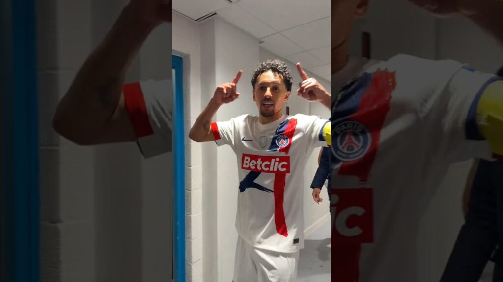 ❤️ Marquinhos et les joueurs du PSG heureux après la qualif en finale #football #shorts