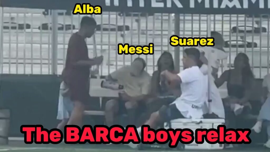 MESSI, Alba, Jordi and Busquets spotted at Inter Miami academy training ground to watch academy kids