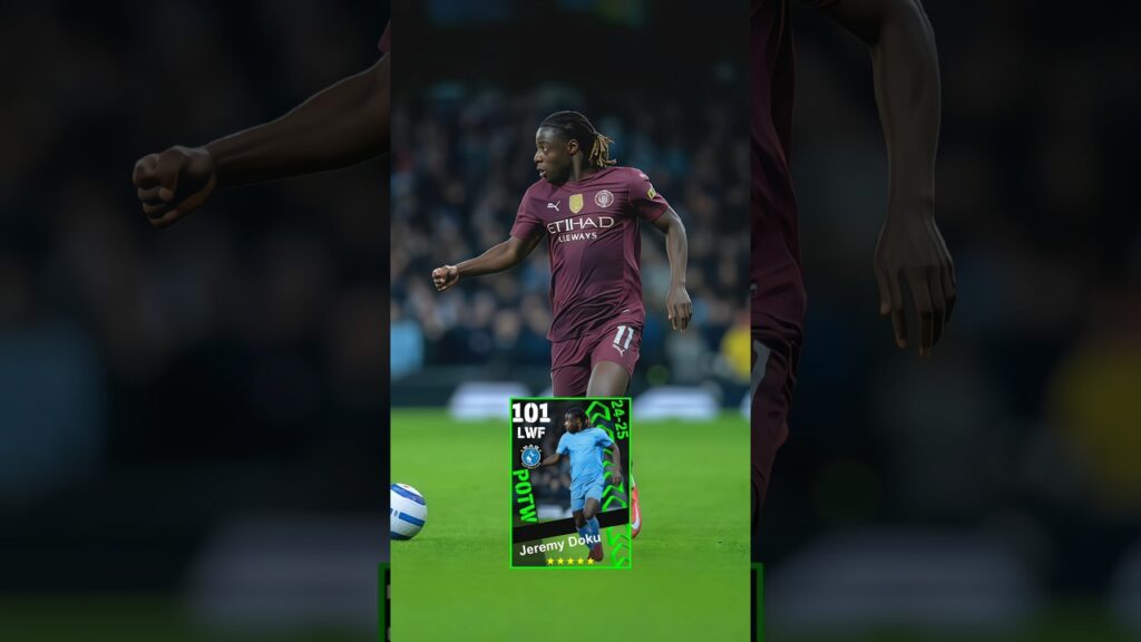 Jeremy Doku ⚡ POTW Card #efootball2025 #efootball #efootball2025mobile #feedshorts