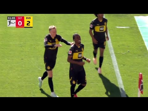 SC Freiburg vs Borussia Dortmund 1-4 Carney Chukwuemeka, Karim Adeyemi, Serhou Guirassy score in win