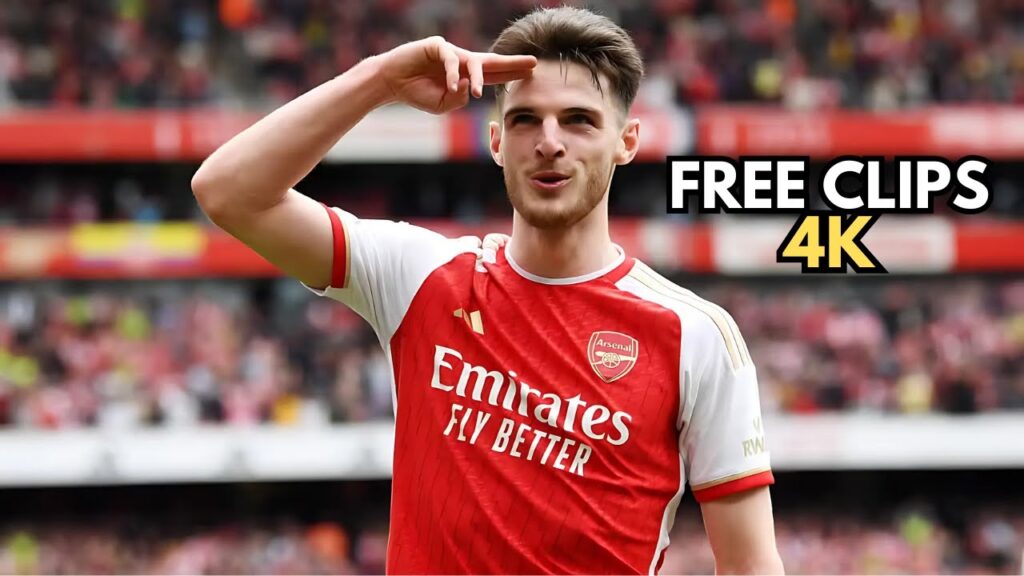 Declan Rice Arsenal Best 4k Free Clips For Edits ~ No Watermark Scene Pack