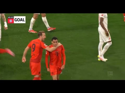 Jamal Musiala Goal, Augsburg vs Bayern Munich (1-2) All Goals and Extended Highlights
