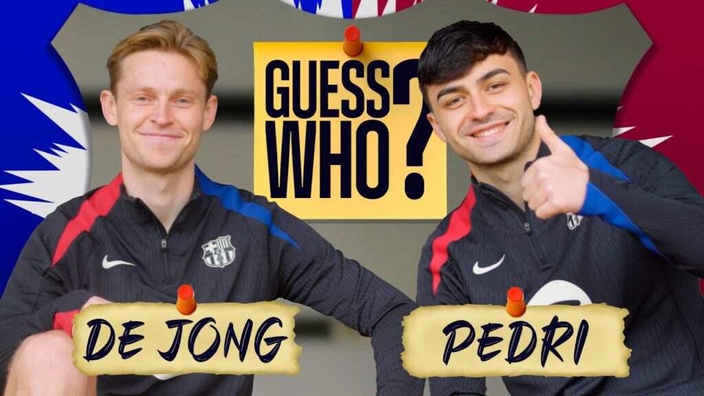 FRENKIE DE JONG & PEDRI PLAY... GUESS WHO?? | CHAMPIONS LEAGUE EDITION | FC Barcelona 👀🔵🔴