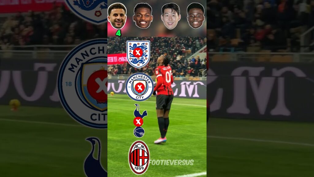 Kyle Walker, Rafael Leao,Son Heung Min,Bukayo Saka #walker #rafaelleão #sonheungmin #saka #shorts