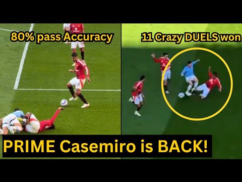 Casemiro CRAZY DUELS BREAKS 20 Years Old RECORD vs Man City, But look at his CRAZY TACKLES