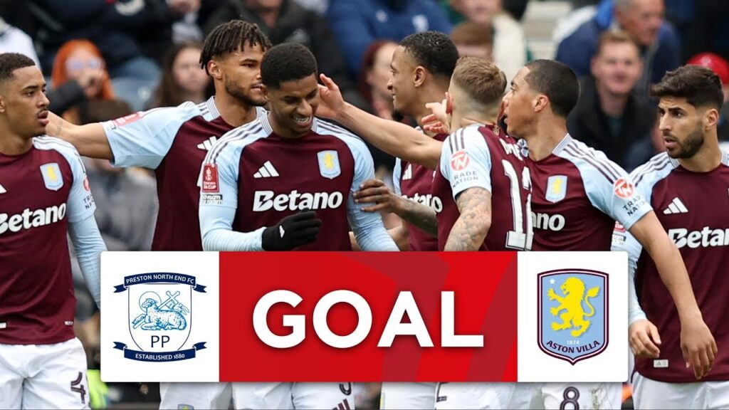 GOAL | Marcus Rashford | Preston North End 0-2 Aston Villa | Quarter-Final | Emirates FA Cup 2024-25