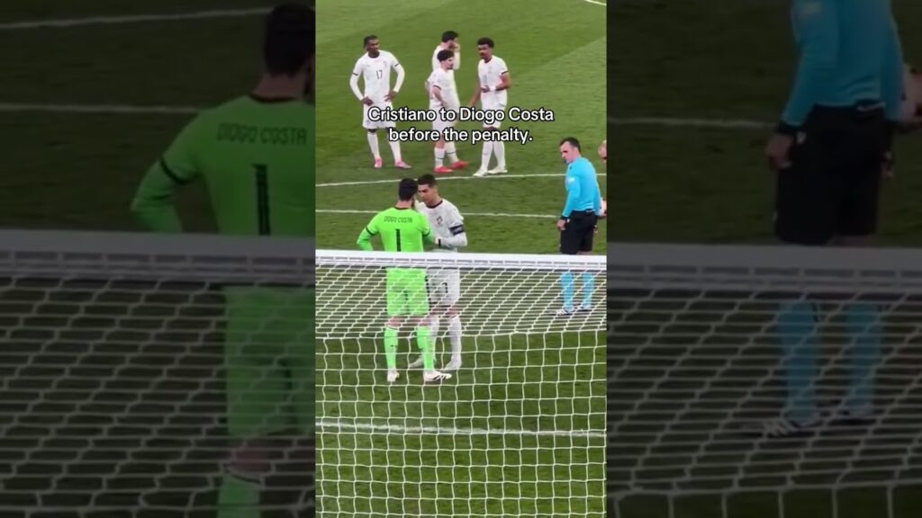 Ronaldo to Diogo Costa before the penalty. #ronaldo #portugal #denmark #nationsleague #football