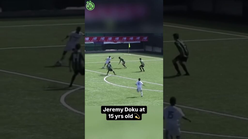 Jérémy Doku à 15 ans !  #footballshorts #football #messi #cr7 #doku #foot #manchestercity