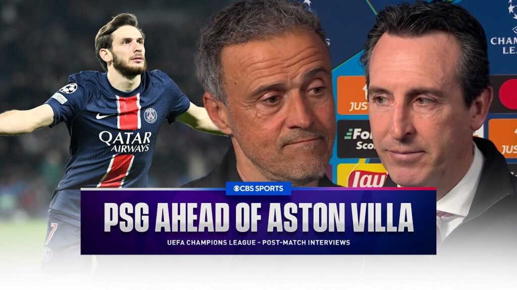 "VERY HAPPY" Enrique on PSG win | "A HUGE CHALLENGE" Emery on Aston Villa's CHANCES in 2nd leg 🫢