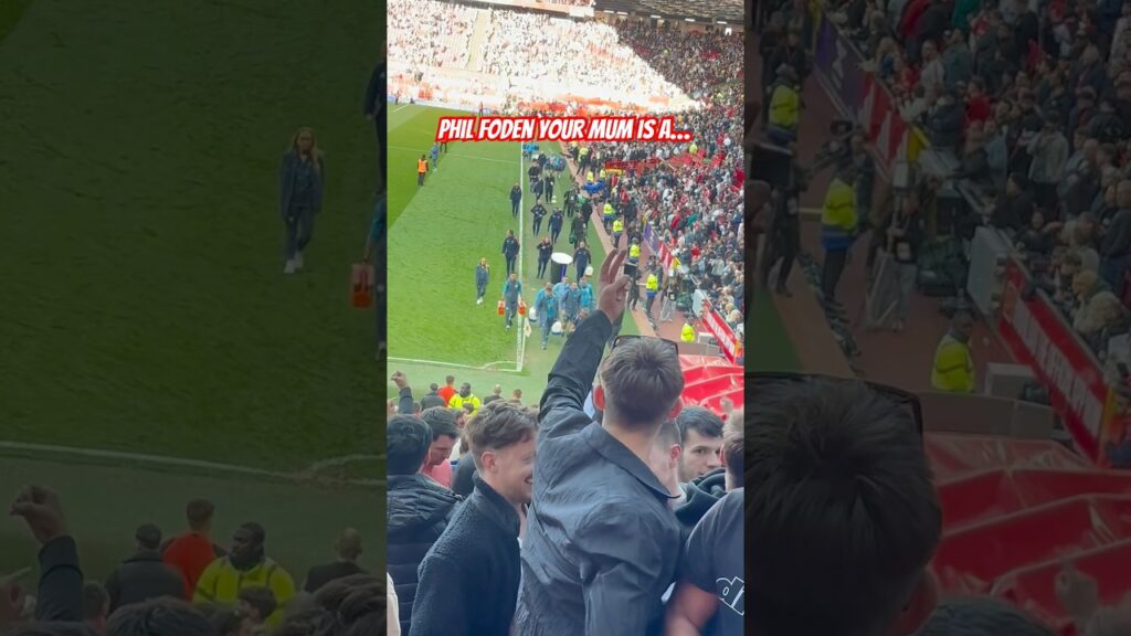 Manchester United fans sing about Phil fodens mum #philfoden #footballchant