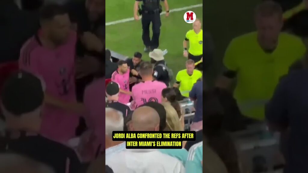 Jordi Alba confronted the refs after #InterMiami's elimination 👀🦩 #Miami #MLS #MEssi #LeoMessi