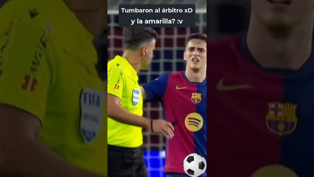 CUIDADO CON EL ÁRBITRO! 😂💥 #Gavi y #Llorente se llevaron al juez #Manzano . y la amarilla? xD