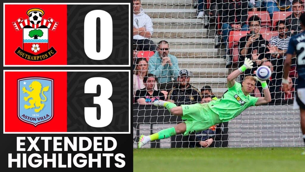Aaron Ramsdale PENALTY SAVE | Southampton vs Aston Villa 0-3 Highlights | Premier League 2024/25