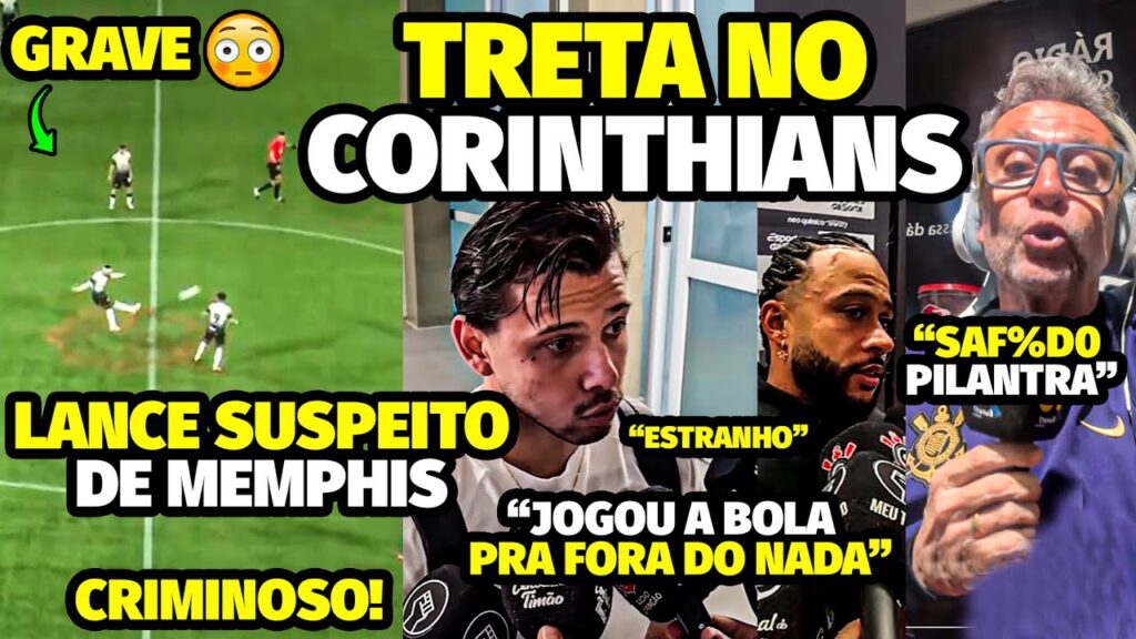 CRlME!  O LANCE SUSPEITO DE MEMPHIS APÓS CHUTE BlZARRO QUE CAUSOU TRETA NO CORINTHIANS APÓS VEXAME