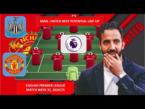 NEWCASTLE UNITED VS MANCHESTER UNITED ~ MAN UNITED Best Potential Lineup EPL WEEK 32 2024/2025