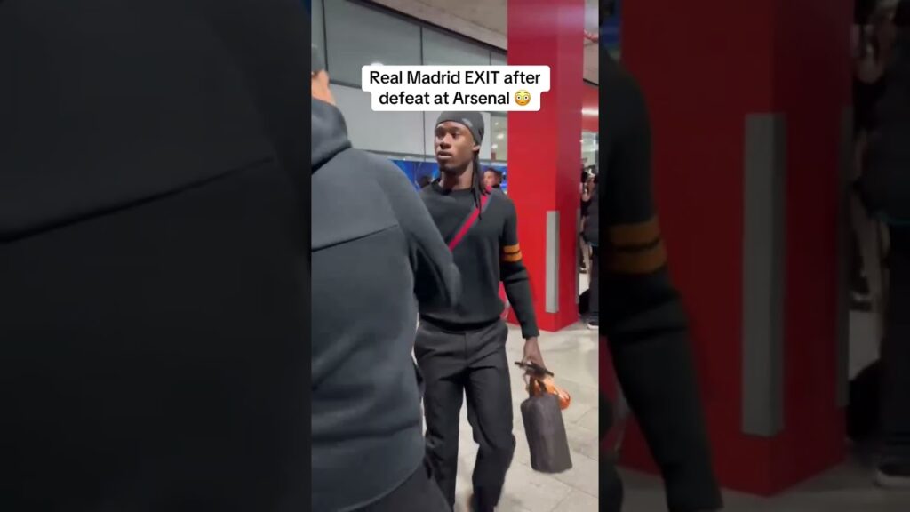 Real Madrid LEAVE after their defeat at Arsenal 😳 #realmadrid #arsenal #football #news #vinicius
