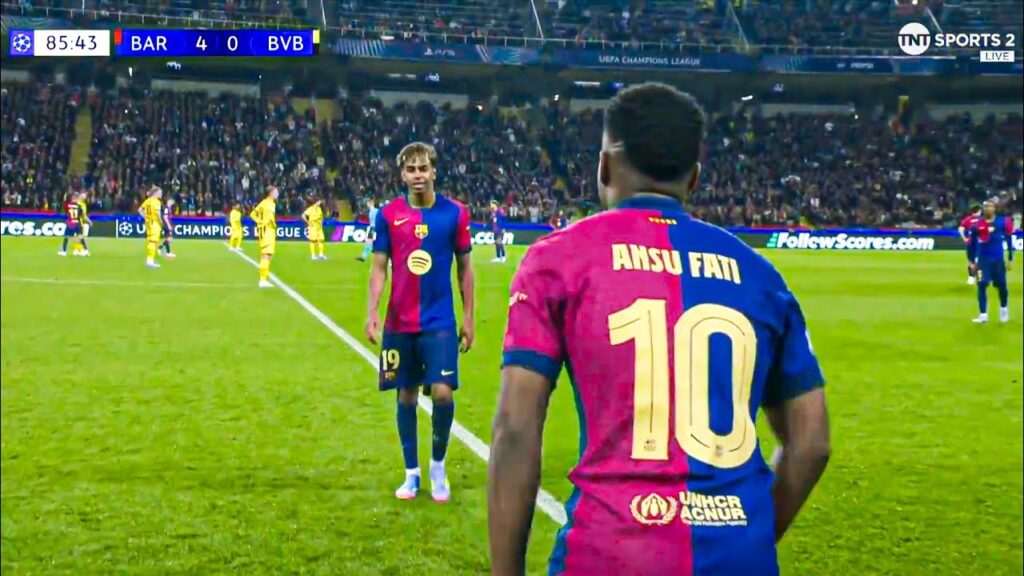 Ansu Fati is back Against Borussia Dortmund