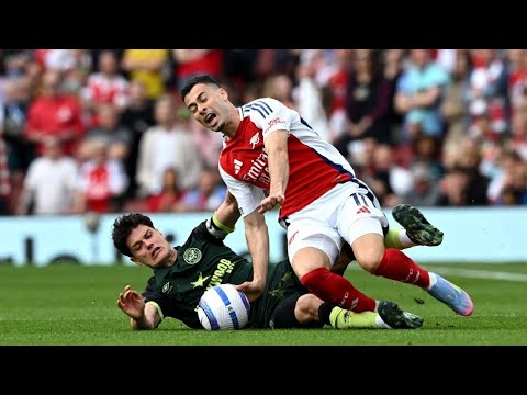 He could have broken my leg’ – Arsenal’s Martinelli hits out at Brentford star who escaped red card