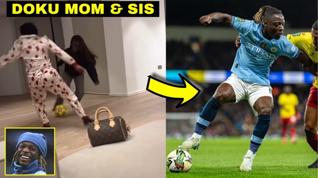 Jeremy Doku Mother Imitating His Dribbling Style