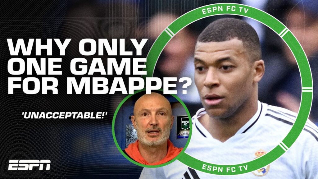 'UNACCEPTABLE!' 🗣️ Kylian Mbappe's 1-game suspension has Frank Lebouef HEATED | ESPN FC