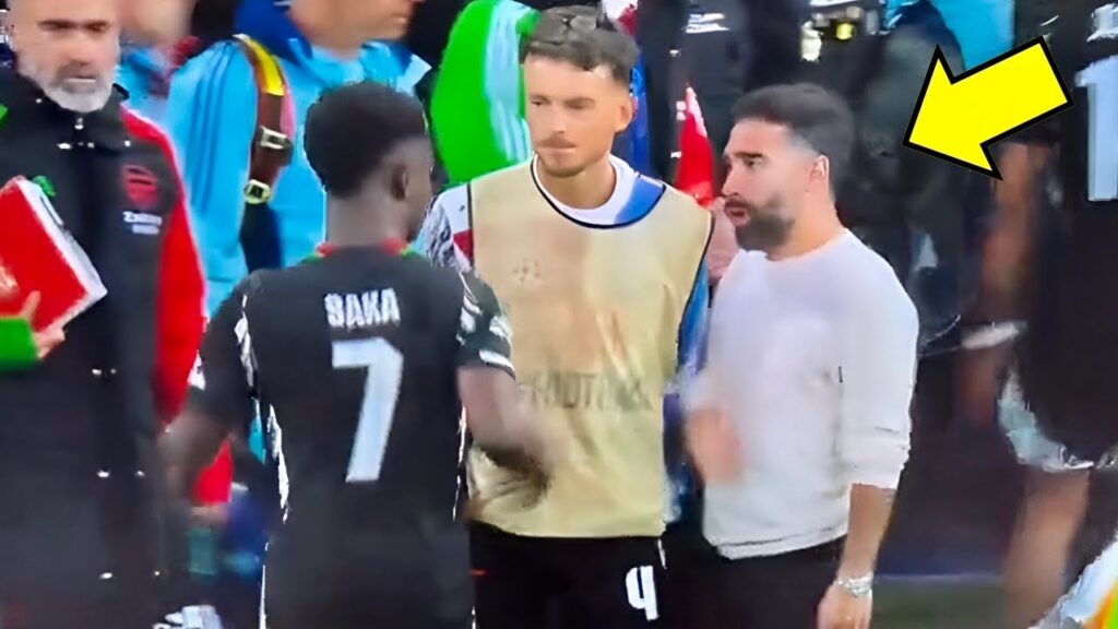 Bukayo Saka vs Dani Carvajal Fight During Half-Time | Real Madrid vs Arsenal
