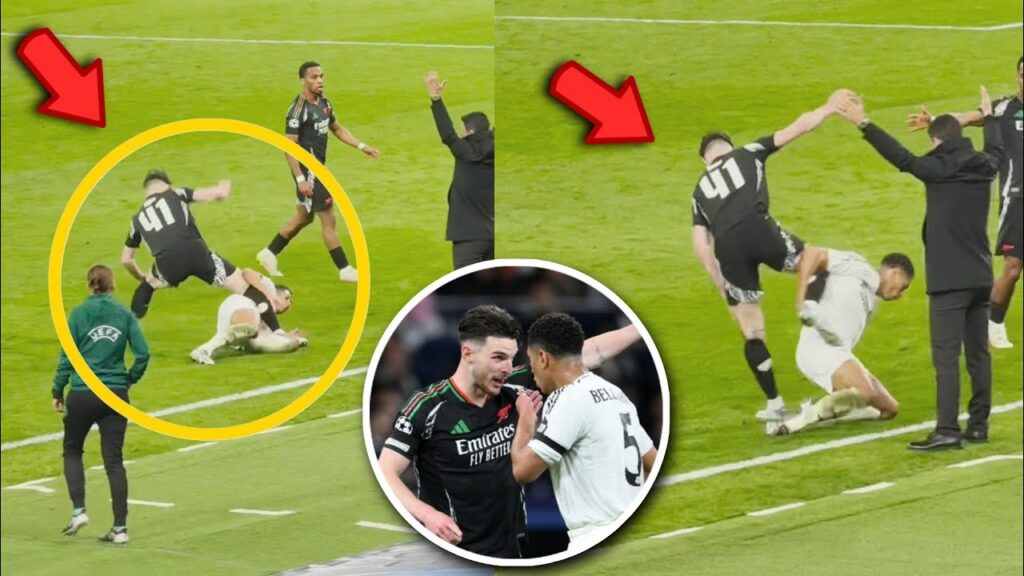 Watch Declan Rice Destroying Jude Bellingham During the Second leg at Santiago Bernabeu 🤯