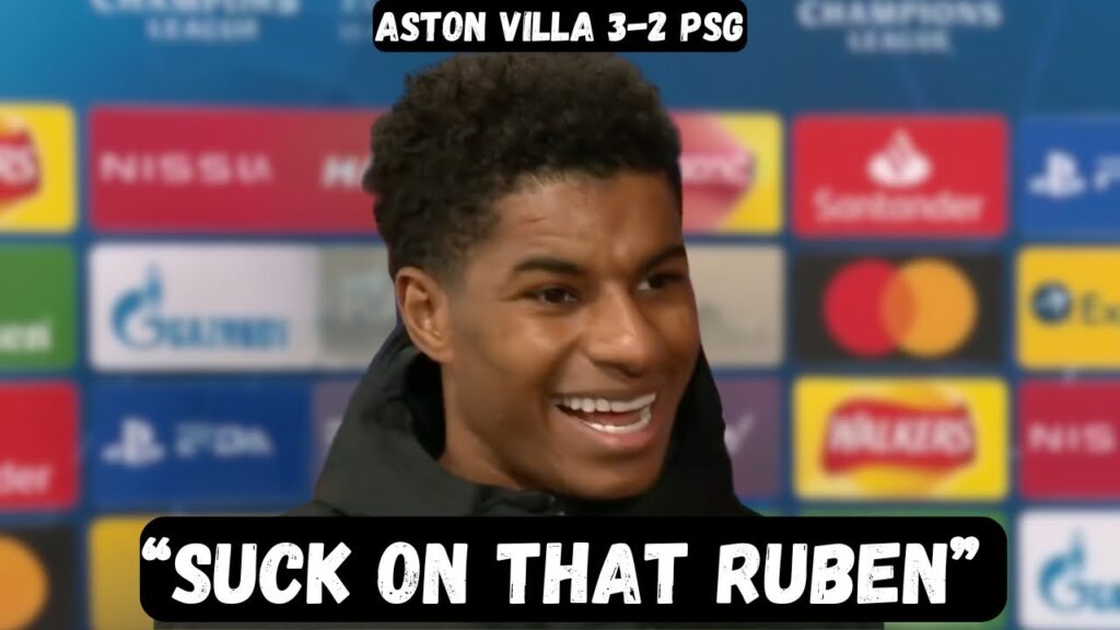 Marcus Rashford SENDS MESSAGE to Ruben Amorim - Rashford Post Match Interview - Aston Villa 3-2 PSG