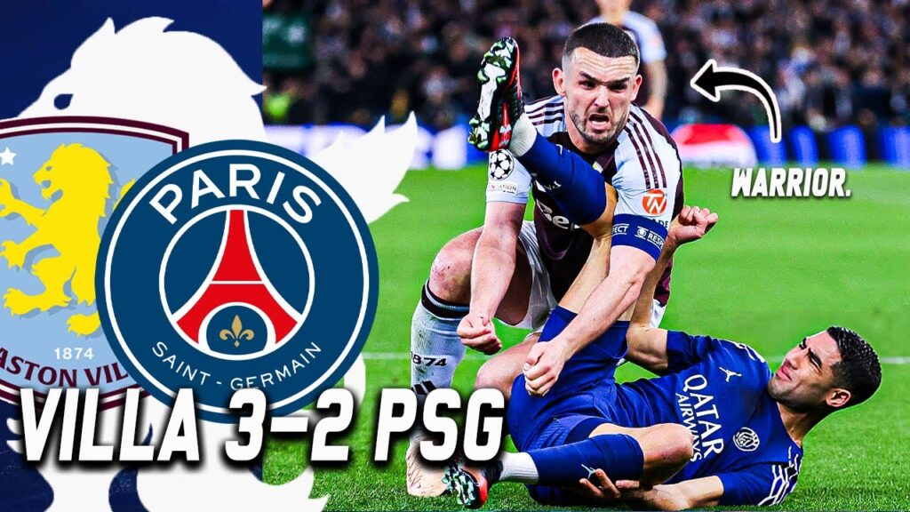 ASTON VILLA 3-2 PSG CHAMPIONS LEAGUE MATCH REVIEW
