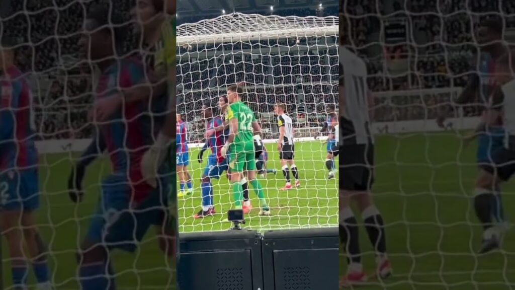 Nufc v Crystal Palace. 16.4.25. Nick pope at the corner