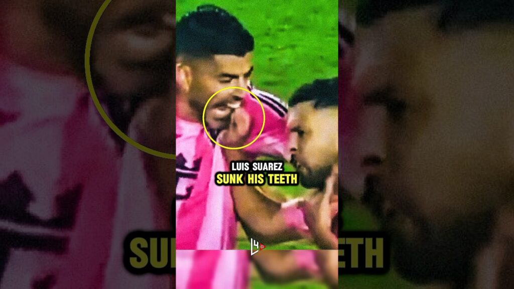 Suarez bite attempt on Jordi Alba 👀🦷 #luissuarez #intermiami #suarez #jordialba