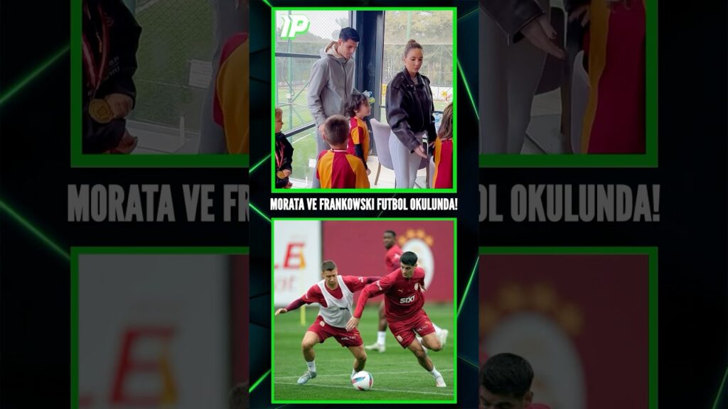 Alvaro Morata ve Frankowski futbol okulunda! #galatasaray #Morata #frankowski